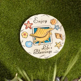 Enjoy Life's Blessings Stepping Stone - Garden Decor with Inspirational Quote