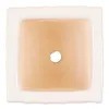 WHITE SQUARE CERAMIC SMALL PLANTER SET OF 3