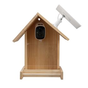 Wooden Smart Bird Feeder - Natural Wood