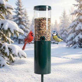 10 LBS Large Capacity Squirrel Proof Bird Feeder with Pole Mount and Baffle
