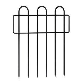 10PC 12inch*16.5inch Metal Protective Decorative Garden Fence, Animal Barrier, Yard and Lawn Isolation Fence, Outdoor Wrought Iron Fence