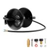 Pressure Washer Hose Reel, 50 ft x 3/8 inch Heavy-Duty Steel Bracket-Mounted Pressure Hose Reel, Wall/Floor/Truck Mount, 4000PSI Max