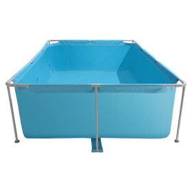 Frame Above Ground Swimming Pool, 118 x 78 x 30 in Rectangular Steel Metal Frame, Large Rectangle Outdoor Backyard Family Pool