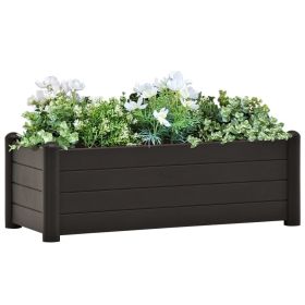 Garden Raised Bed PP Anthracite 39.4"x16.9"x13.8