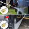 High Pressure Power Washer Wand, Water Hose Nozzle with 2 Spray Tips, Adjustable Watering Sprayer Cleaning Tool