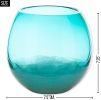 LARGE AQUA FISH BOWL VASE