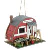 Retro Camper Birdhouse - Vintage-Style Trailer for Garden Decor